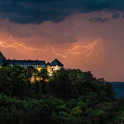 Gewitter über Schloss Waldeck